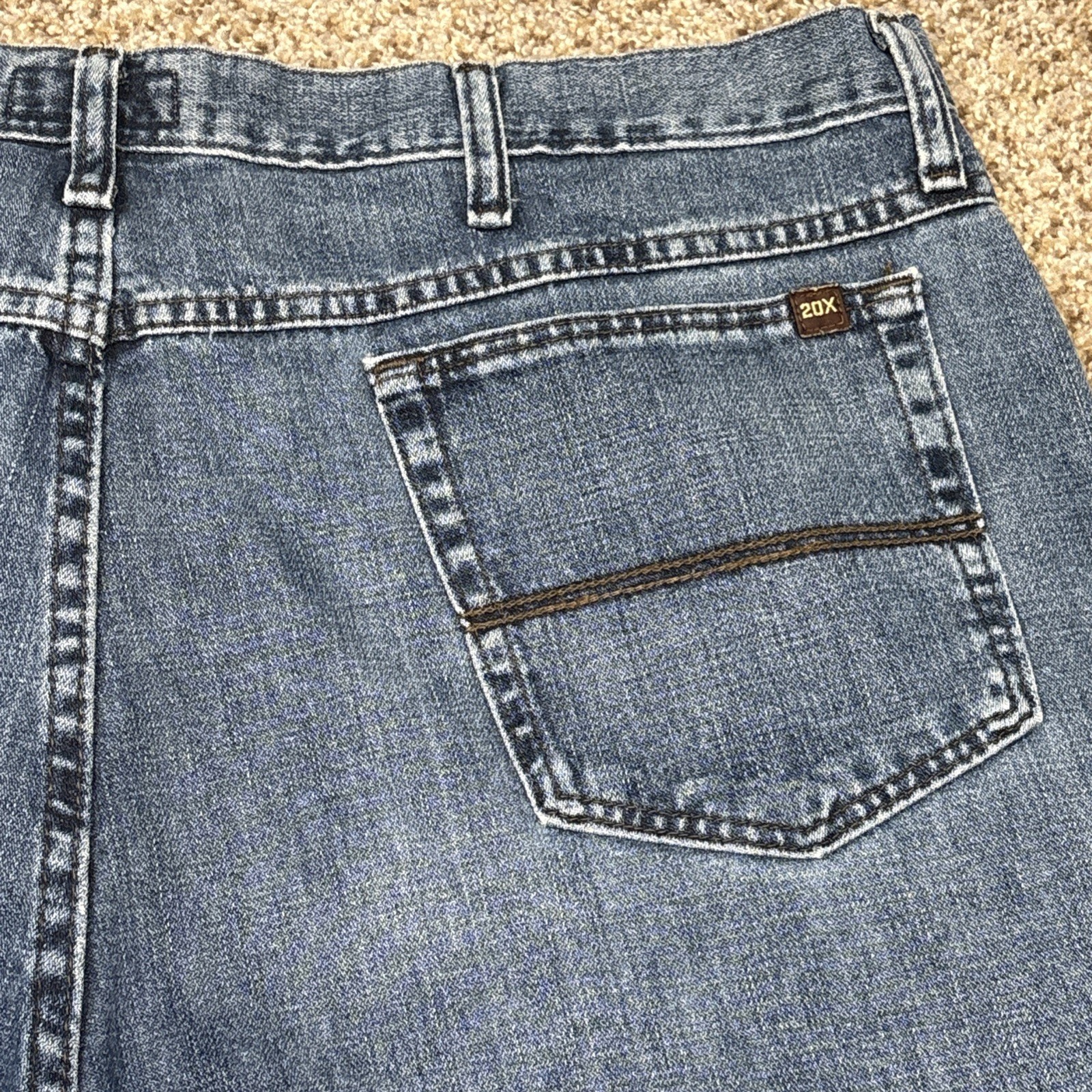 Wrangler 20X No. 33 Extreme Relaxed Fit Denim Jeans Mens 40x34 Fits 38x33 - View 17