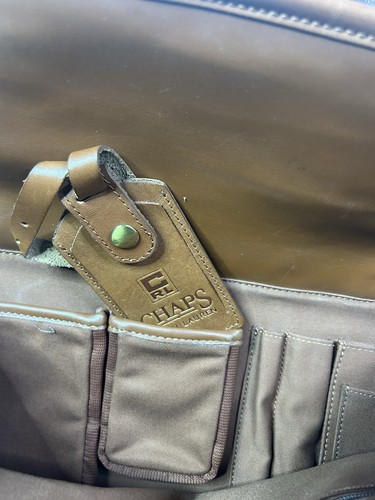 Vintage Ralph Lauren Chaps Leather Messenger Briefcase Detachable Shoulder Strap - Picture 10 of 22