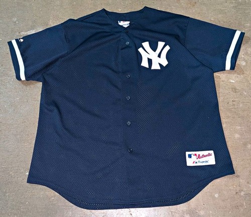 Majestic Authentic Vintage 1990's Yankees MLB Button Up Jersey Made In USA
