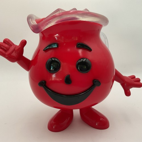 GRANDE STATUINA UOMO KOOL-AID IN PLASTICA OTTIMO OGGETTO DA ESPOSIZIONE DA COLLEZIONE! - Foto 6 di 8