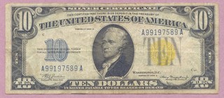 1934 A $10 Silver Certificate VF North Africa Ten Dollars True Auction