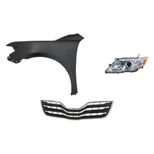 For Toyota Camry 10-11 3-Piece Kit (Driver Side Headlight, Grille, Front Driver
