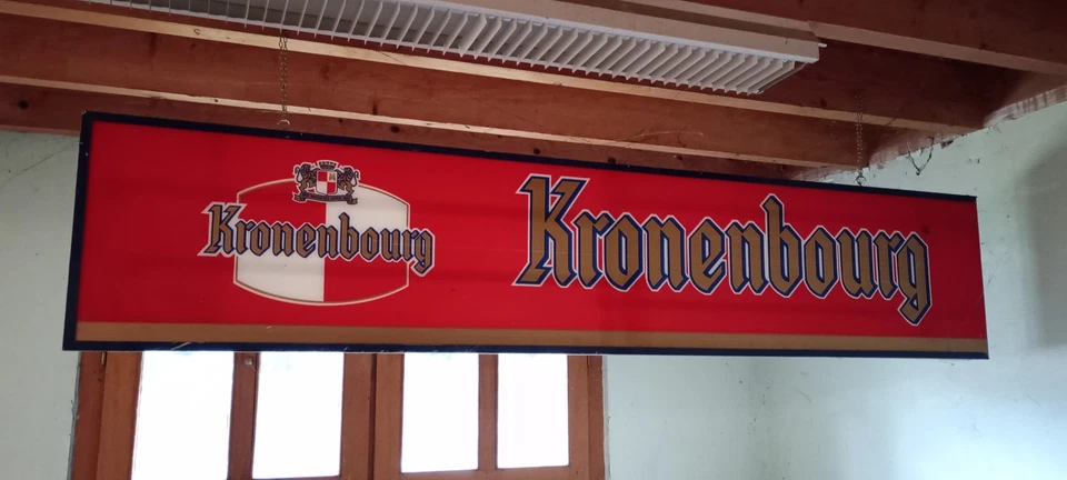 Enseigne vintage lumineuse Kronenbourg - Photo 1/1