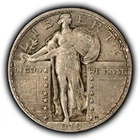 1919 25c Standing Liberty Silver Quarter - Luster - Original AU - SKU-Y6390