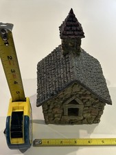Mini Church Cottage Christmas Opens Doors  Resin 