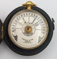 VICTORIAN F. BARKER & SON CASED POCKET DAMP DETECTOR 19TH CENTURY