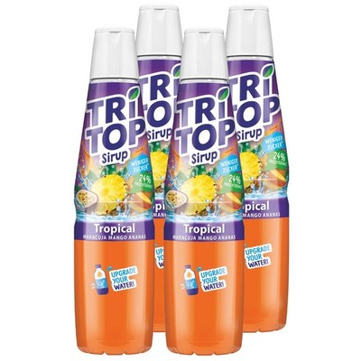 Tri Top Getränke-Sirup Tropical 600ml - Maracuja,  Mango, Ananas (4er Pack)