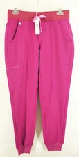 NWT Figs Zamora 2.0 Jogger Scrub Workwear Pants in Magenta/Pink Womens XS
