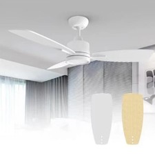 TALOYA 42-in White with Brushed Blades Adjustable White LED Ceiling Fan