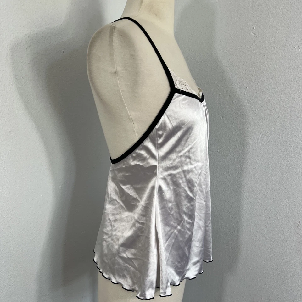 Top camisero Tarea By Rue 21 para mujer M blanco encaje femenino Fairycore Y2K Foto 3 de 4