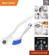 Bendable 2-Piece Scrub Brush Set for Kitchen and Bathroom Cleaning Efficiency