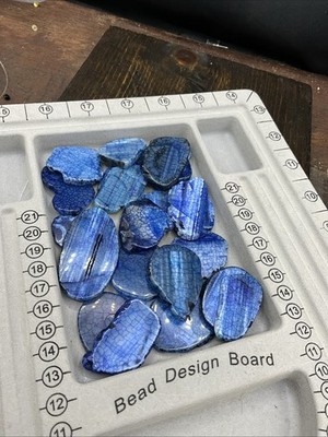 Barse Genuine Dyed Crackle Agate- Irregular Slice- 10-16mm-NEW