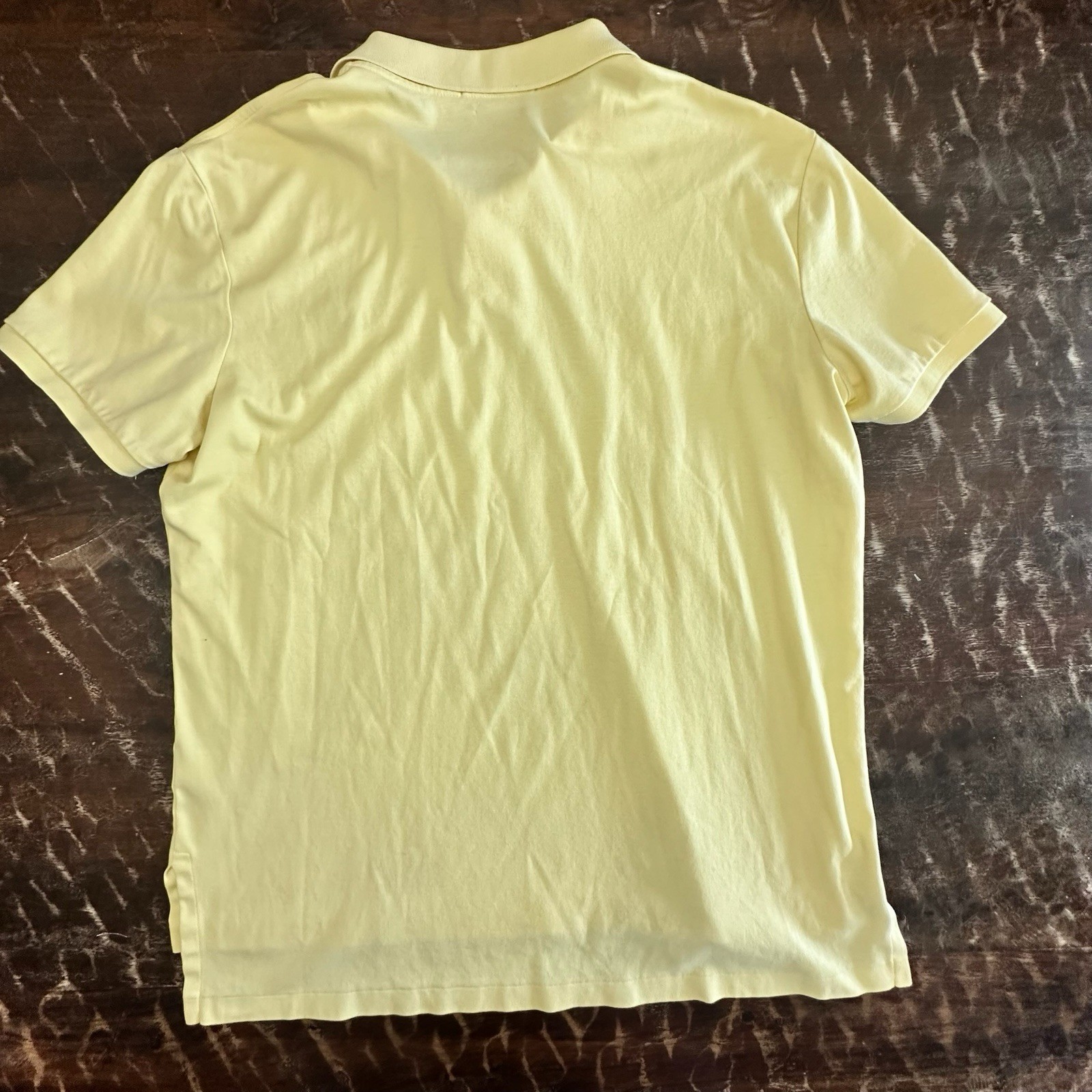 Polo Ralph Lauren gialla manica corta piqué polo golf camicia uomo taglia L logo pony