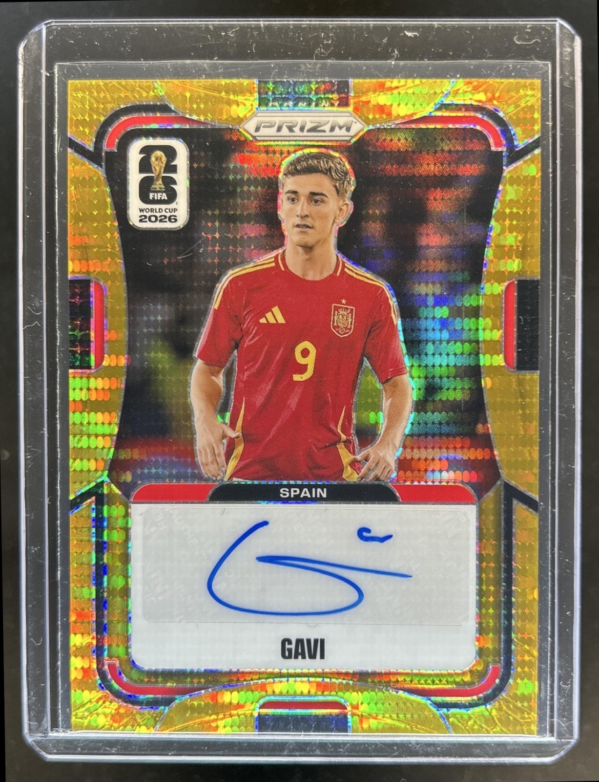 2026 Panini Prizm World Cup Gavi Signatures Preferred Gold Auto #/10 Spain