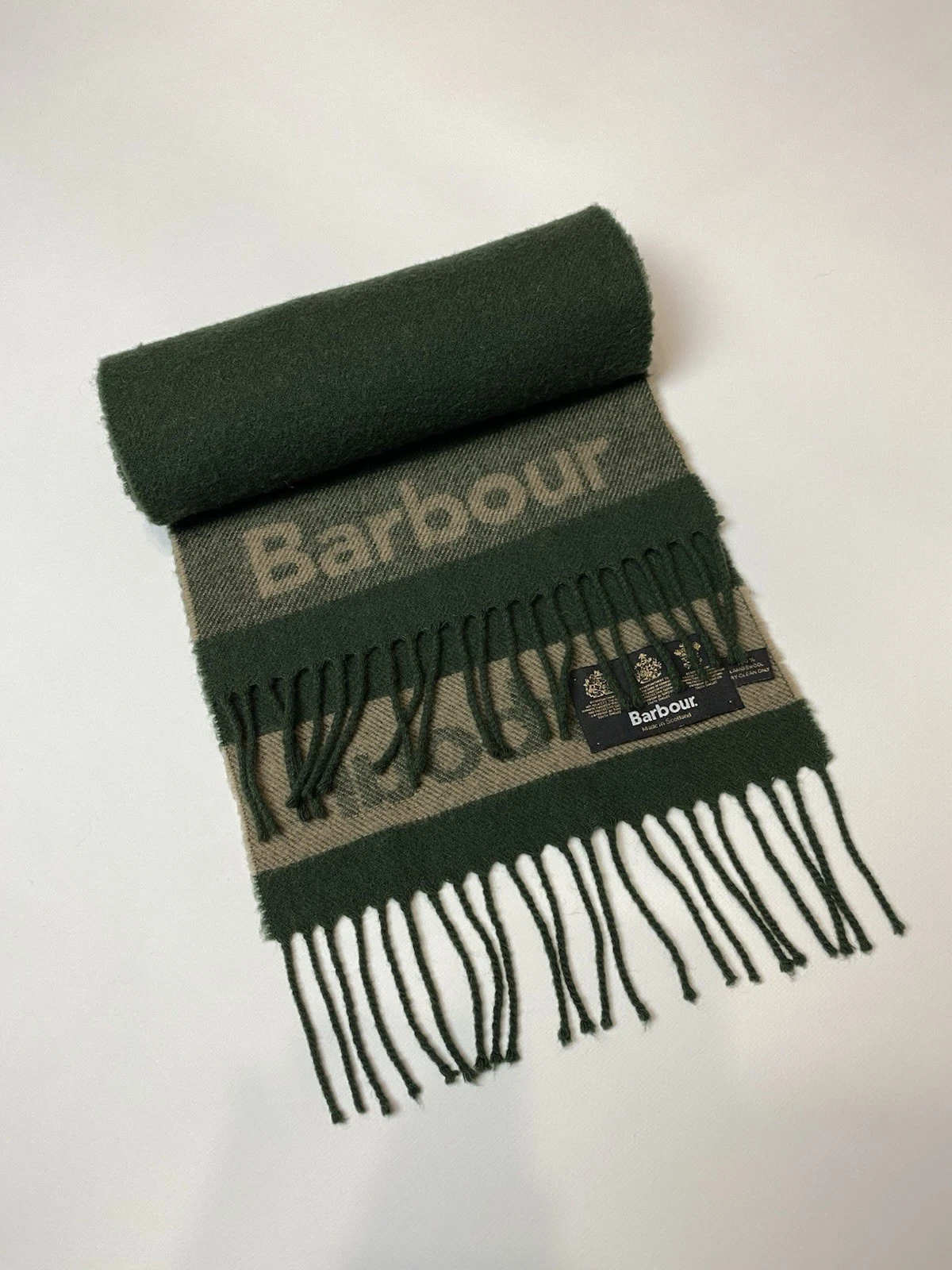 Barbour scarf lambswool 100% Scotland classic color scheme