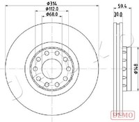 2X Japko Bremsscheibe 600924C FüR Audi A8 D2 4D2 4D8 V8 441 442 4C2 4C8 A6 C4