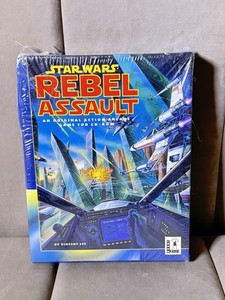 1993 Star Wars REBEL ASSAULT PC IBM CD-ROM Big Box See All Pics And Description 