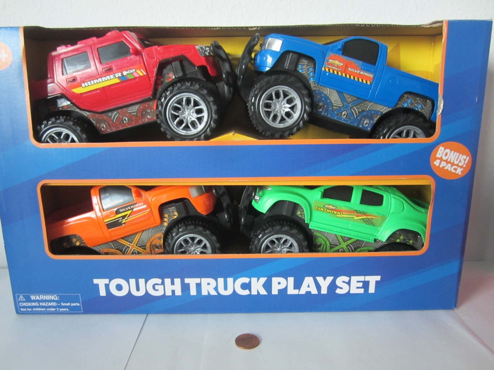 Licensed Vehicles Ford GM Tough Truck Play Set Scale 1:32 Jumbo Tires Friction
