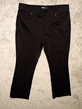 Simply Vera Wang Pants Women SZ L Blk knit Straight Stretch Dress zip/5-pocket