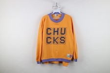 Vtg 90s Converse Chuck Taylor Womens XL Spell Out Color Block Sweatshirt Orange