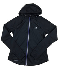 Karrimor X-Lite Running Jacket Womens UK 12 Black Hooded Full Zip Activewear Top