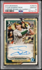 Marketplace image: 2024 BOWMAN CHROME ROOKIE AUTOS SUPERFRACTOR 1/1 TYLER SODERSTROM 1/1 PSA 10