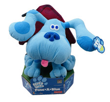 Vintage Blues Clues Pose A Blue Puppy Dog Plush 1997 Tyco Fisher Price New Clean