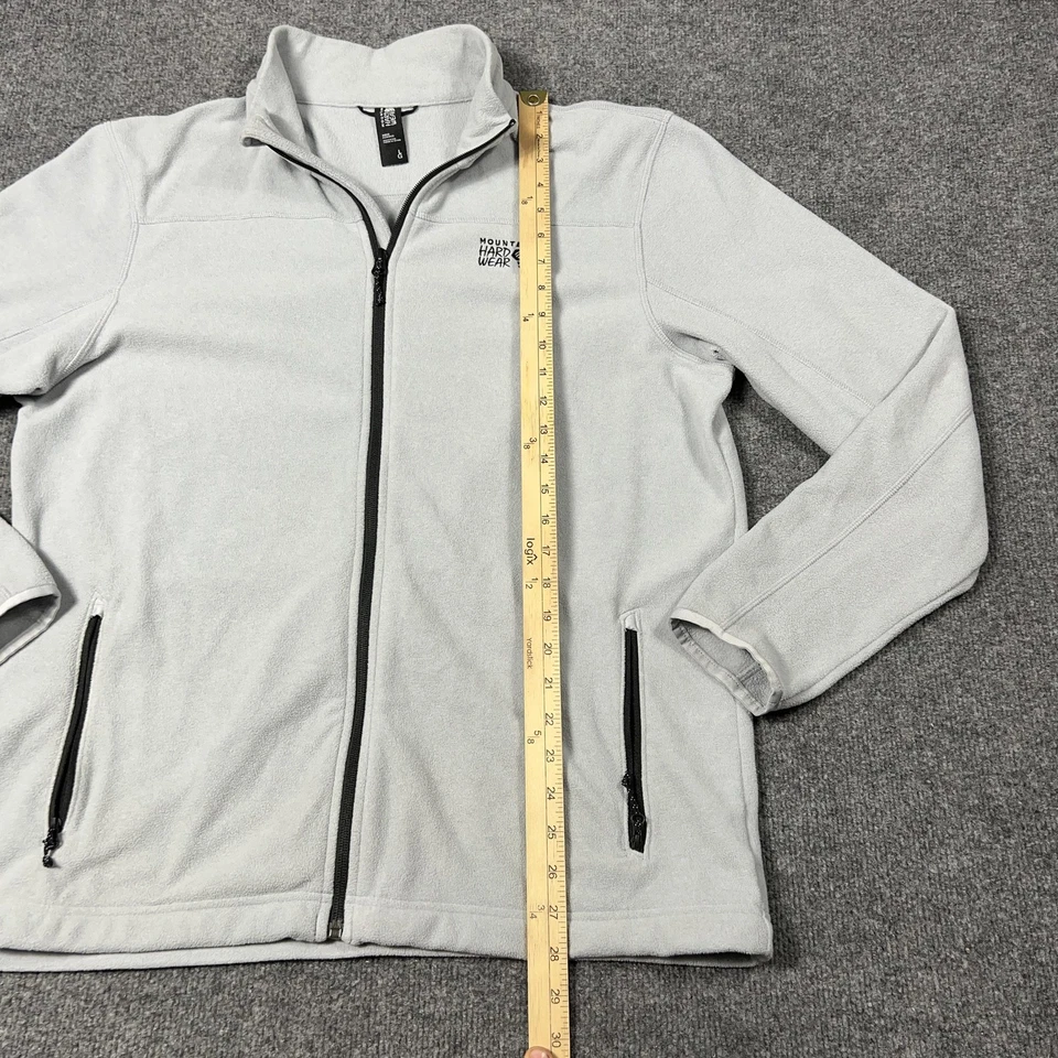 Mountain Hardwear Jacket Mens Large Gray Full Zip Fleece Outdoor Hiking Pockets - Image 4 of 4