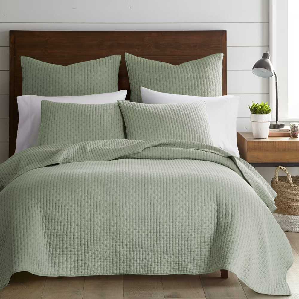 Cross Stitch Desert Sage King Quilt Set- Levtex Home 19890₽