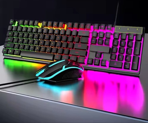Rainbow Backlit Game Keyboard & Mouse - 第 3/5 張圖片
