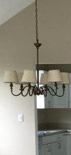Beige Chandelier Fabric Candelabra Lamp Shades, Set Of 6, Drum,