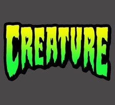 Creature Skateboards Logo Die Cut Sticker Decal 7.5" x 4.1" XXL or 4.5" x2.4" L