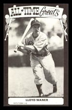 1973 TCMA All-Time Greats Lloyd Waner Pirates NEAR MINT *6I