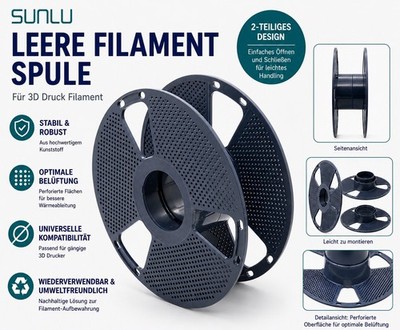 SUNLU Leere Filamentspule Reusable Spool Refill Bambu Lab AMS AMS Lite 3D Druck