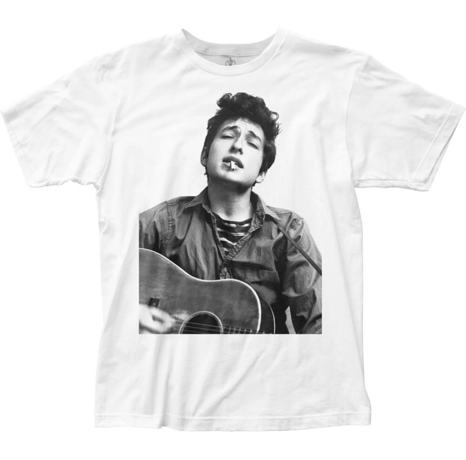 Bob Dylan Portrait Mens T Shirt Rock and Roll Music Band Tee New White S-4XL