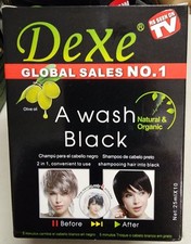DeXe Black Hair Shampoo 10 Sachets 25ml Fast Organic Color Dye for Men Women