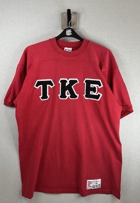 Vintage 90 s Eagle USA Tau Kappa Epsilon Jersey T-Shirt - Red/Black - Size XL