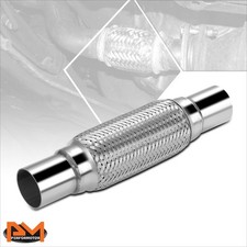 Universal 12 Length 2 Od Double Braid Stainless Steel Flex Exhaust Tube Pipe