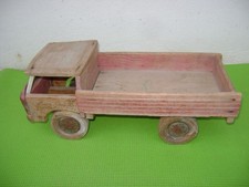 JOUET ANCIEN CAMION PLATEAU EN BOIS JOUET DEJOU