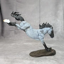 Lil' Bucker Venti Scale Artist Resin Bronc Model Horse