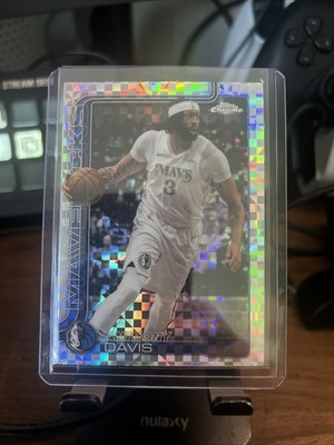 Anthony Davis 2025-26 Topps Chrome X-Fractor Card # 96 Mavericks B-25