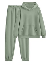 Womens 2 Piece Outfits Lounge Hoodie Sweatsuit Sets Medium Green