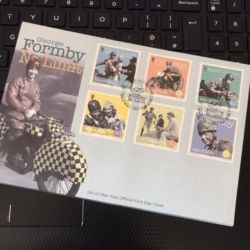 Isle Of Man First Day Cover GEORGE FORMBY NO LIMIT FDC 2004 Unaddressed