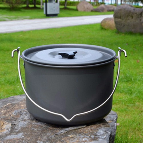 Open Fire Cooking Equipment Camping Cookware Pot Coffee Aluminum - Picture 8 of 12