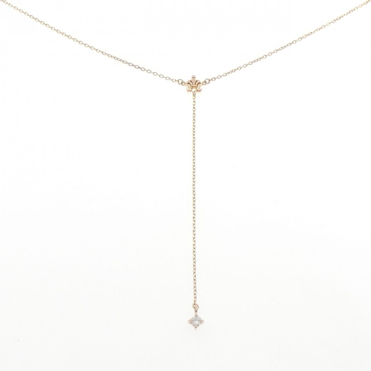Authentic K10YG/K10PG Diamond Necklace #230-000-371-7027