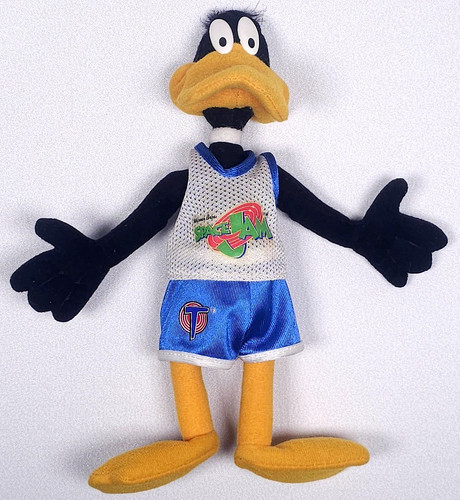 Vintage Warner Bros Space Jam Daffy Duck Plush Figure Toy Doll 9” 1996 Cartoon
