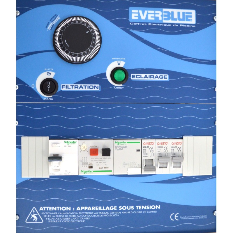 Coffret électrique piscine filtration XDM11A avec transformateur 12V intégré