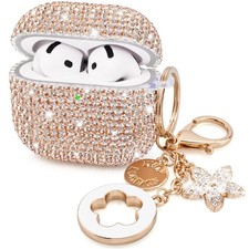 Cute Jewelry Case for Airpods 4 Cases Cover Women, Sparkly Air pods 4 Gen Cas...