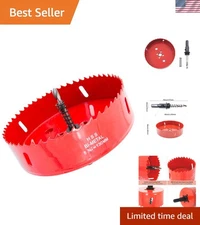 5-1/8" HSS Hole Drill Bit with Spring-Loaded Chip Removal for Smooth Operations