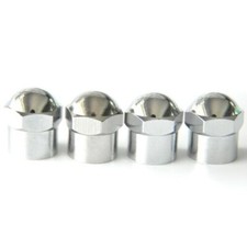 Set 4 Chrome Metal Valve Stem Caps Tire Caps Air Caps Brand New Quantity 4